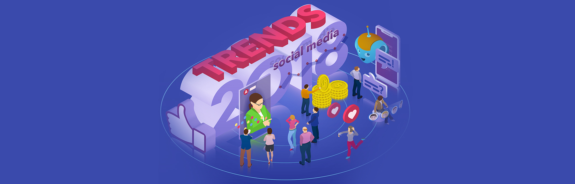 whats big in 2018 with the world of social media graphic